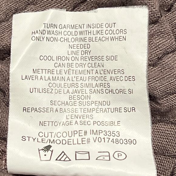 Vince Tunic Top Womens Medium Taupe Metallic Silver Sequins Short Sleeve Draped - Picture 10 of 11